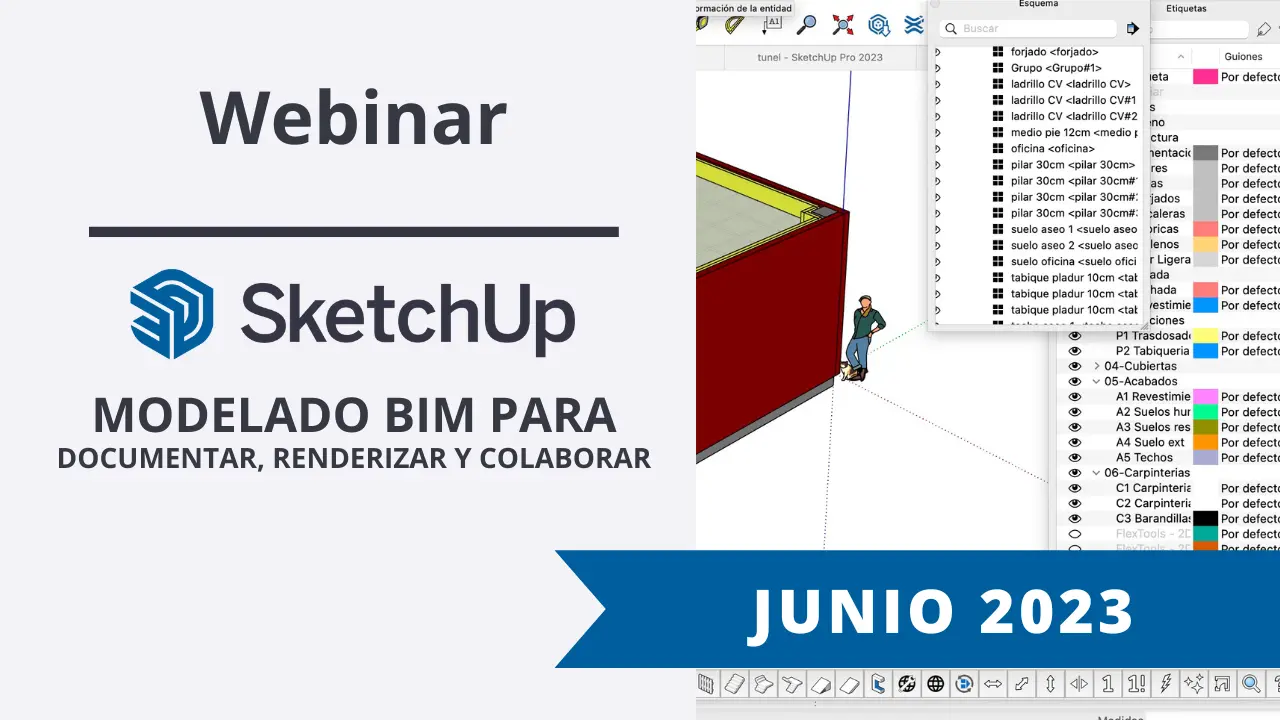 Modelado BIM con SketchUp para documentar renderizar y colaborar