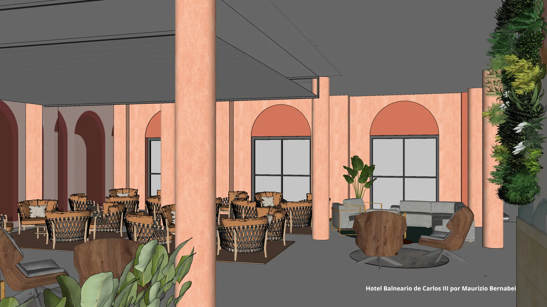 Modelos 3D SketchUp Hotel Balneario de Carlos III por Maurizio Bernabei 3