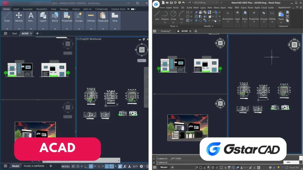 Imagem que destaca o GstarCAD como uma alternativa legal e económica à pirataria de software em programas CAD.