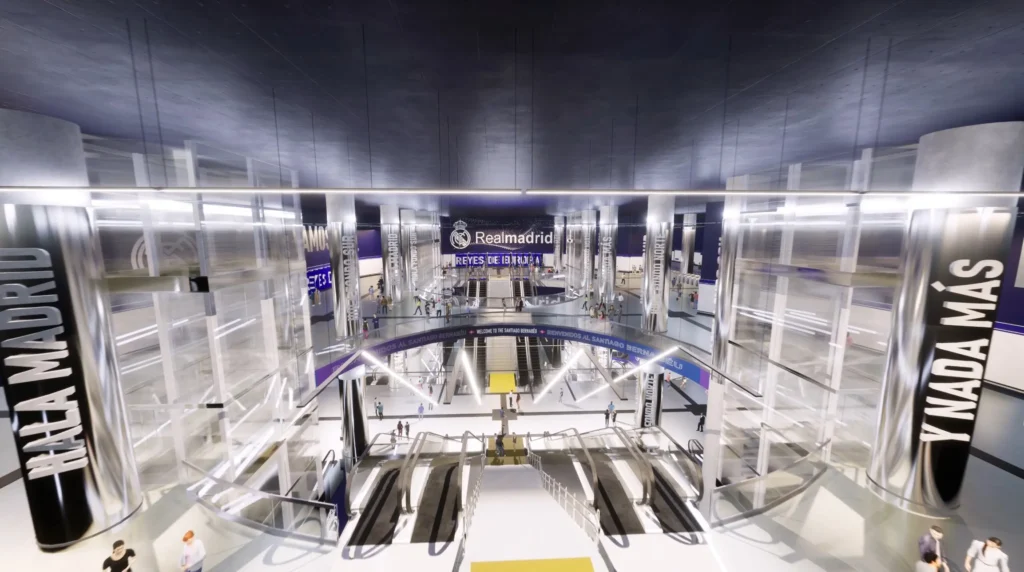 Grandes Estádios, Grandes Eventos_ Desenho 3D com SketchUp e Twinmotion por Javier Caireta Futura Estacion de Metro Bernabéu 02