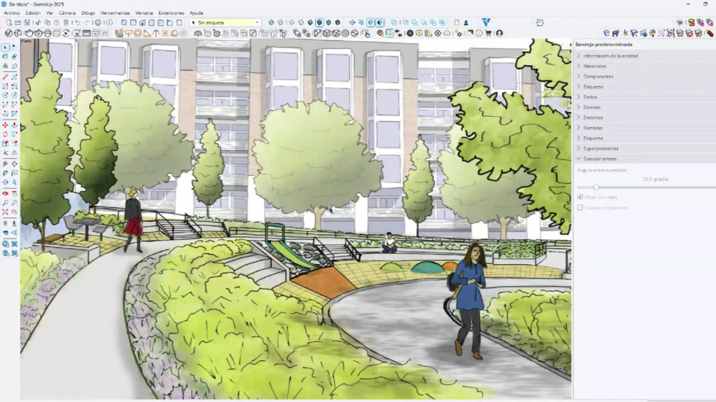 Esboço importado no SketchUp