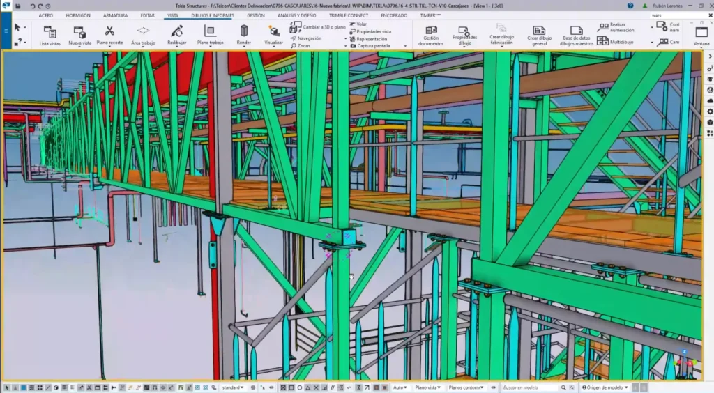 case story cascajares teicon sketchup tekla trimble connect estructura metalica 1