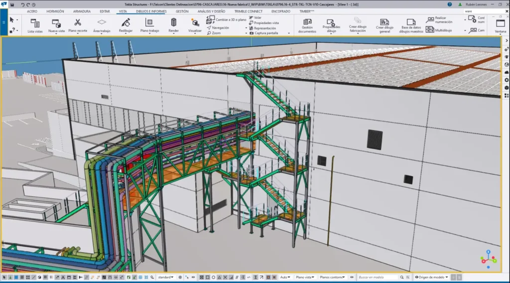 case story cascajares teicon sketchup tekla trimble connect estructura metalica 2