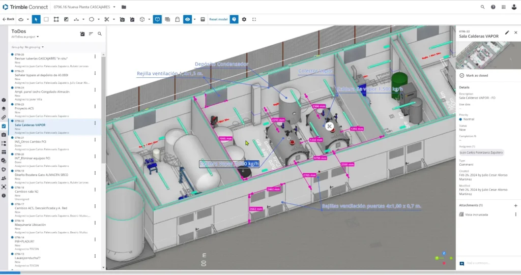 case story cascajares teicon sketchup tekla trimble connect gestion incidencias