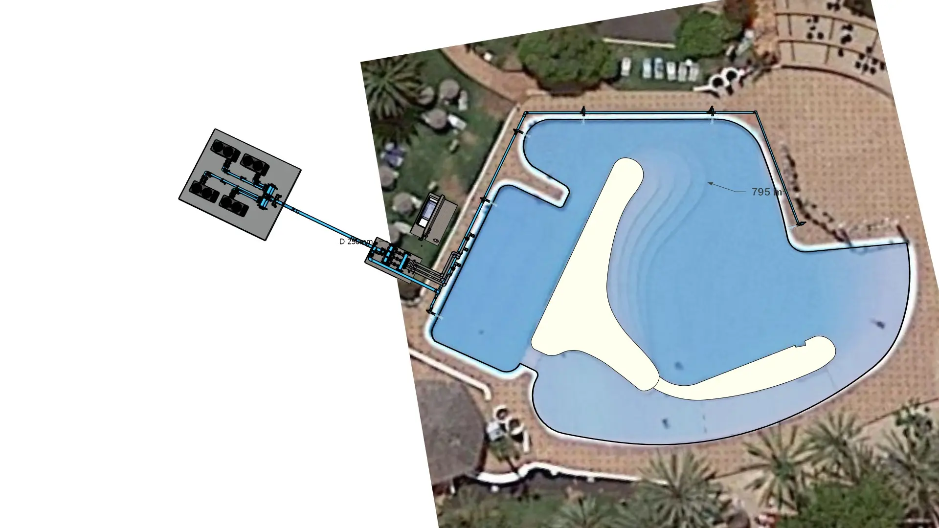 AR CONDICIONADO DE PISCINA COM BOMBA DE CALOR AR-ÁGUA 0013