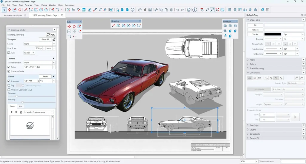 Mejoras de LayOut para documentación técnica y planos en SketchUp 2026.2