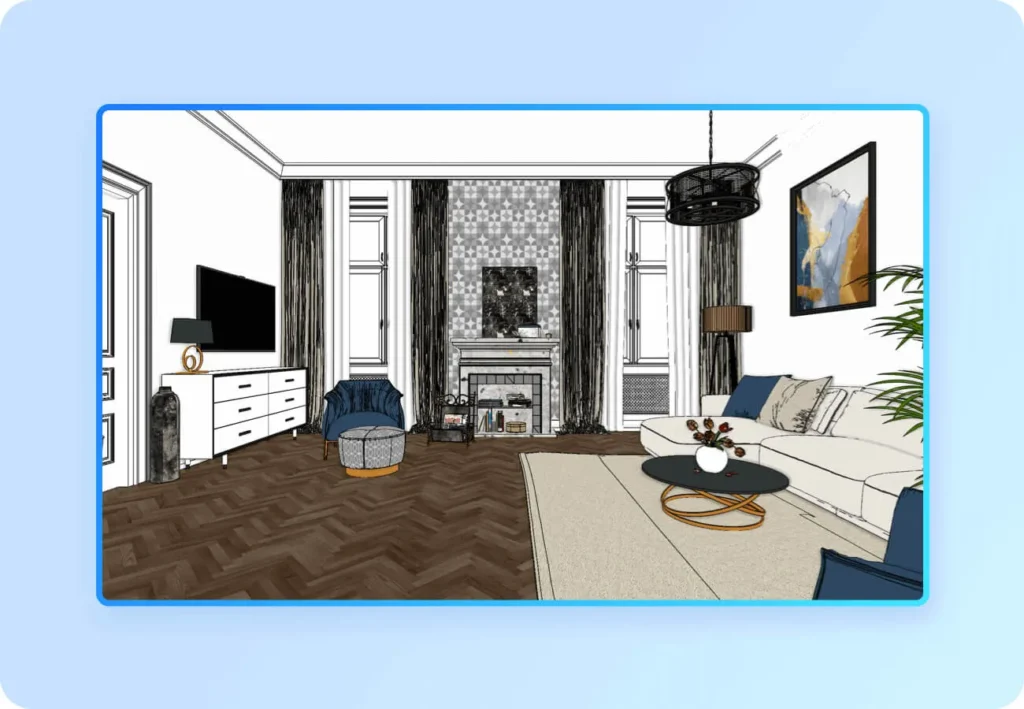 GstarBIM para diseño interior paramétrico con colocación inteligente de puertas, ventanas y elementos decorativos